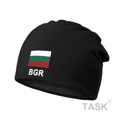 Vēja necaurlaidīga cepure ar Bulgārijas karoga zīmogu, kas piemērota vīriešiem un sievietēm