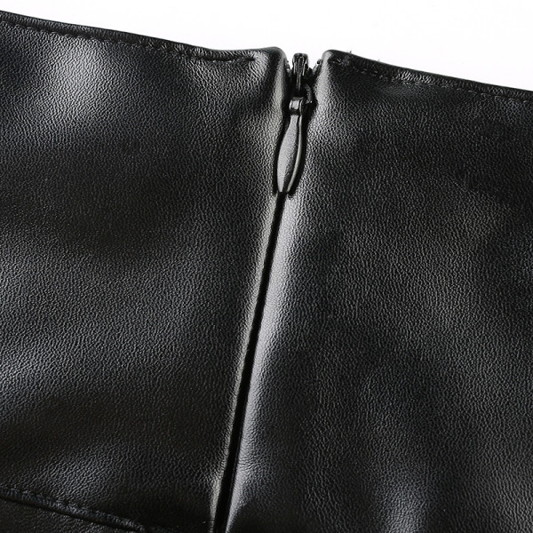 Uue mudeli asümmeetriline kõrge vöökohaga naiste seelik ökonahast