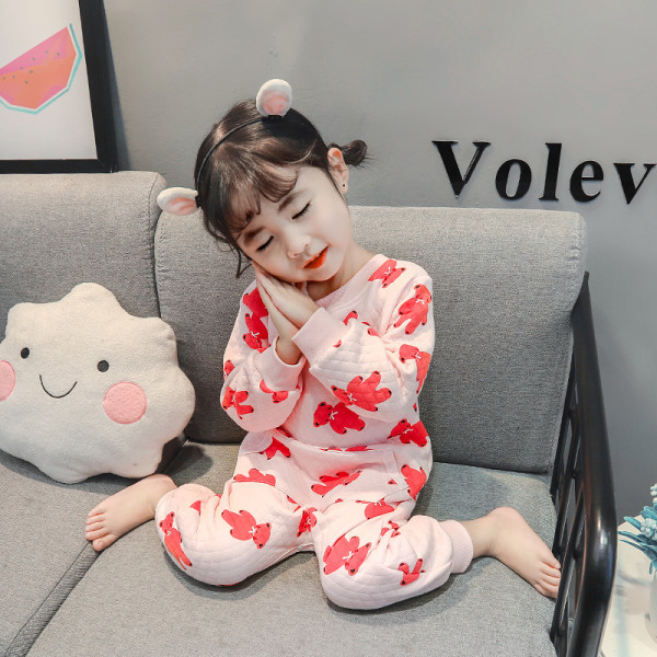 Vaikiška pižama su meškiukais ir kišenėmis mergaitėms