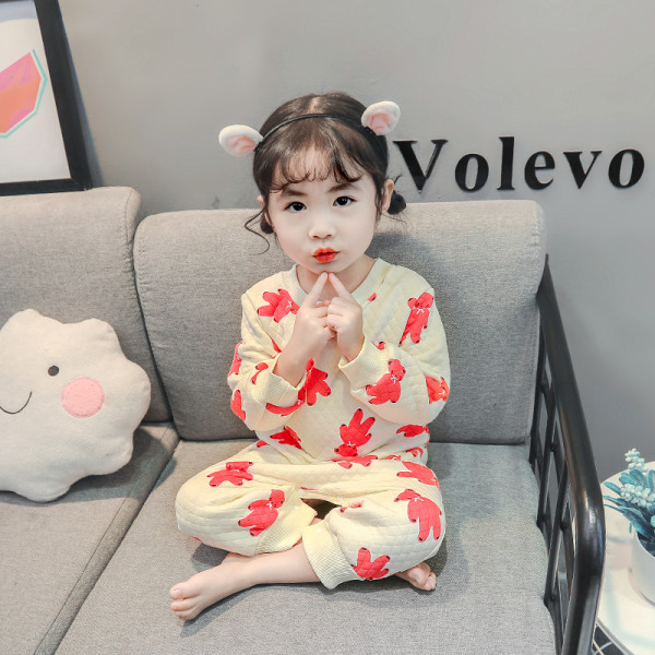 Vaikiška pižama su meškiukais ir kišenėmis mergaitėms