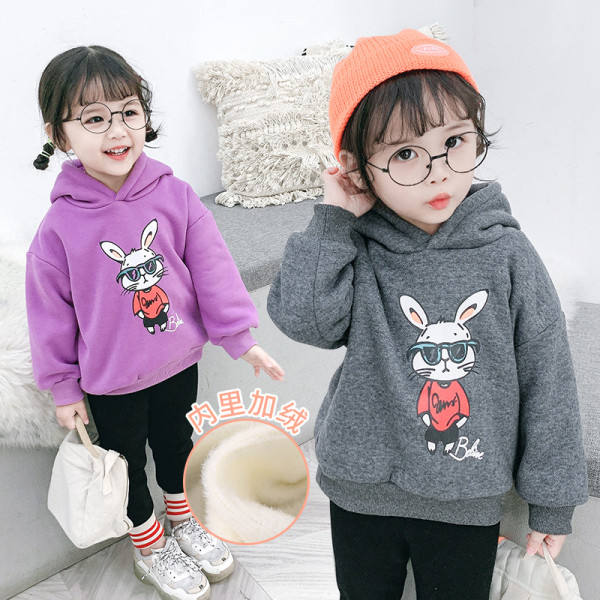 Kasdieniai vaikiški megztiniai su aplikacijomis ir gobtuvu mergaitėms