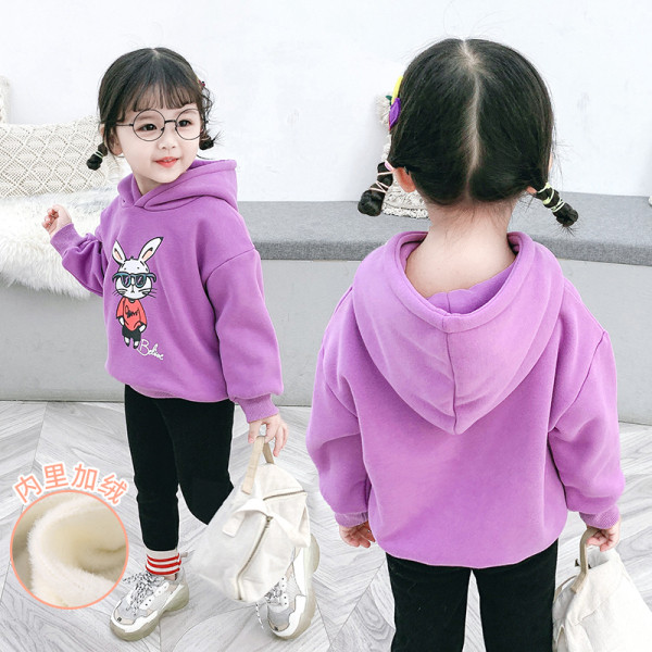 Kasdieniai vaikiški megztiniai su aplikacijomis ir gobtuvu mergaitėms