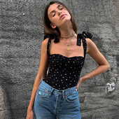 Naiste tanktop Slim, pingutusnööridega mudel