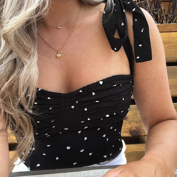 Naiste tanktop Slim, pingutusnööridega mudel