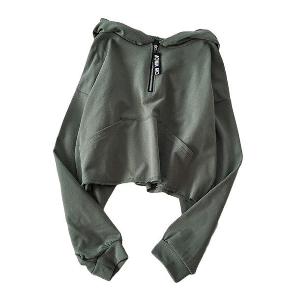 Napi női pulóver cipzárral és kapucnival