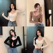 Moodne naiste liibuv pluus spitskaelusega ja lipsudega