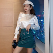 Elegáns női szatén blúz