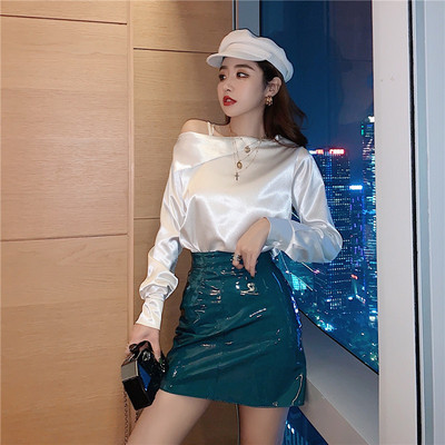 Elegáns női szatén blúz