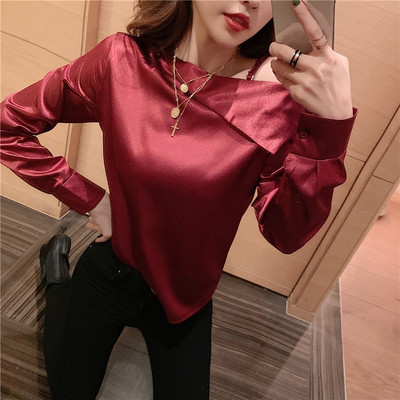 Elegáns női szatén blúz