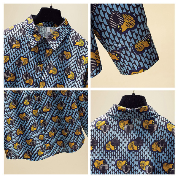 Suur pikkade varrukate ja värvilise südamemustriga naiste särk