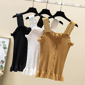 Nagy méretű női felső, széles pántokkal és gombokkal