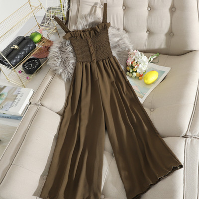 Naiste vabaaja kombinesoon peenikeste rihmade ja rinnakummiga