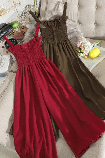 Naiste vabaaja kombinesoon peenikeste rihmade ja rinnakummiga