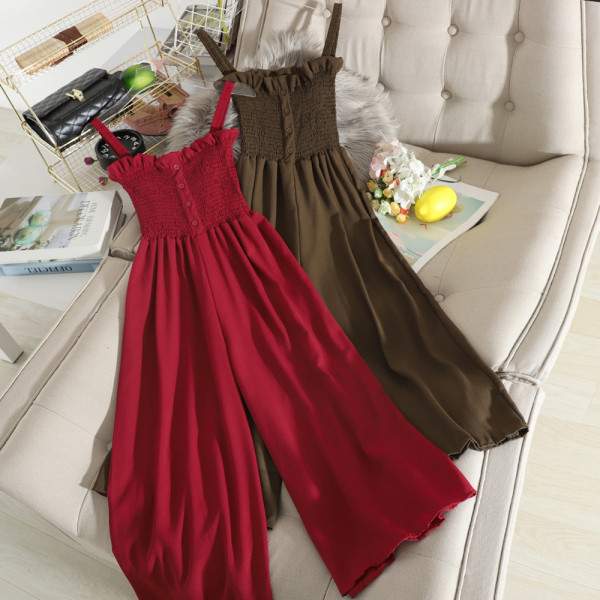 Naiste vabaaja kombinesoon peenikeste rihmade ja rinnakummiga