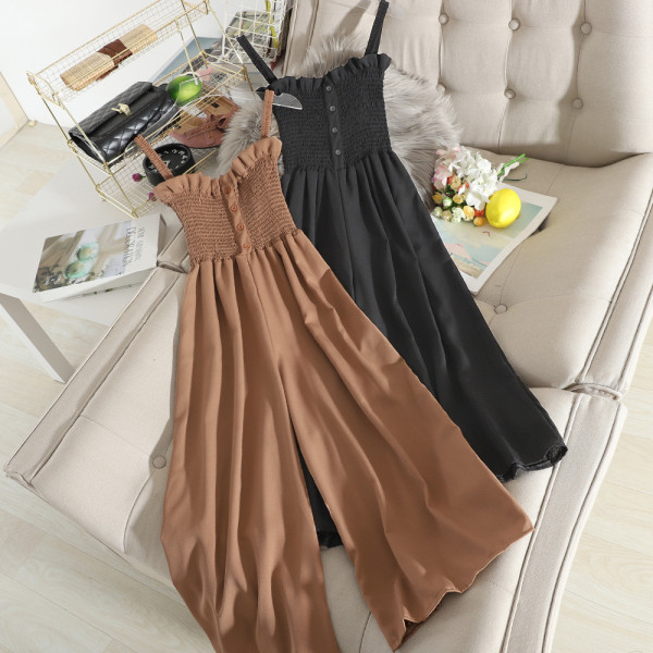 Naiste vabaaja kombinesoon peenikeste rihmade ja rinnakummiga