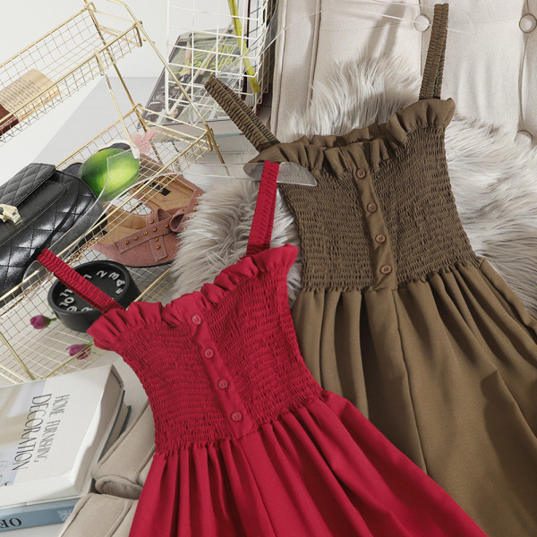 Naiste vabaaja kombinesoon peenikeste rihmade ja rinnakummiga