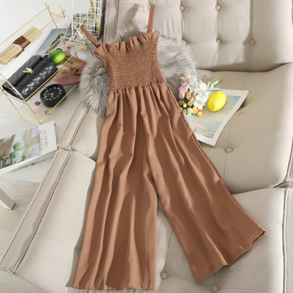 Naiste vabaaja kombinesoon peenikeste rihmade ja rinnakummiga