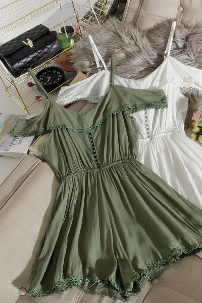 Uus mudel elastse vöökoha ja õhukeste rihmadega naiste kombinesoonid