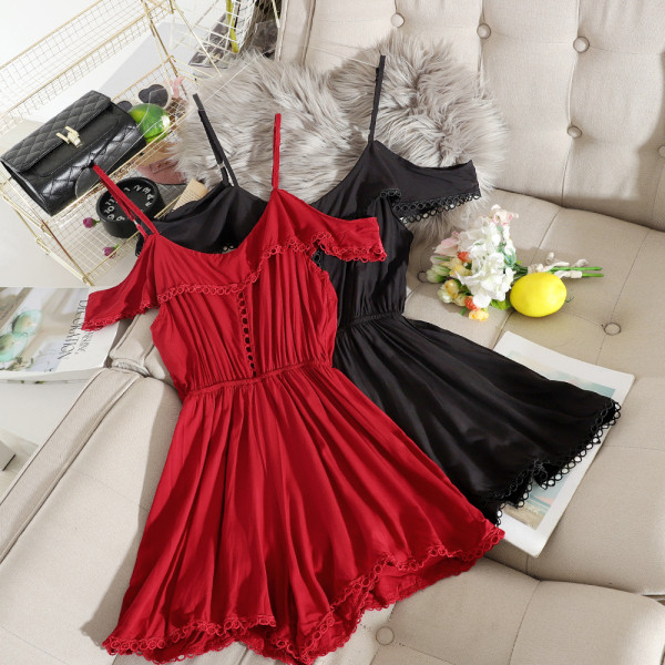 Uus mudel elastse vöökoha ja õhukeste rihmadega naiste kombinesoonid