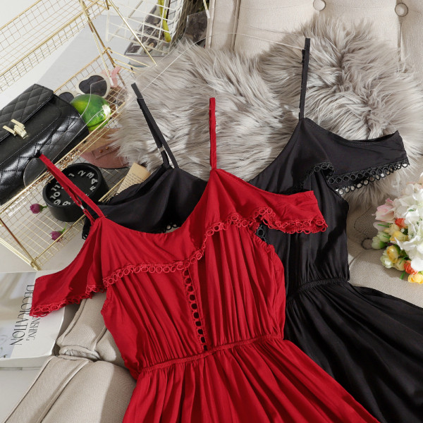 Uus mudel elastse vöökoha ja õhukeste rihmadega naiste kombinesoonid