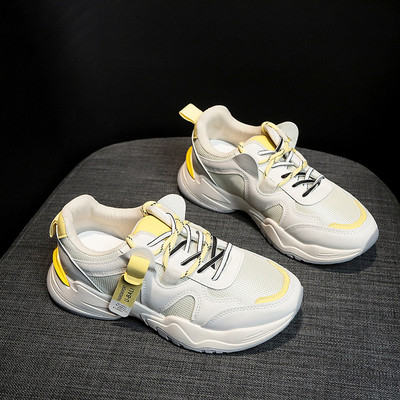 Alkalmi női tavaszi tornacipő színes eco bőr elemekkel