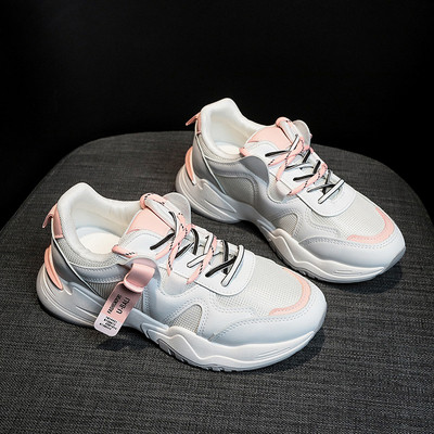 Alkalmi női tavaszi tornacipő színes eco bőr elemekkel