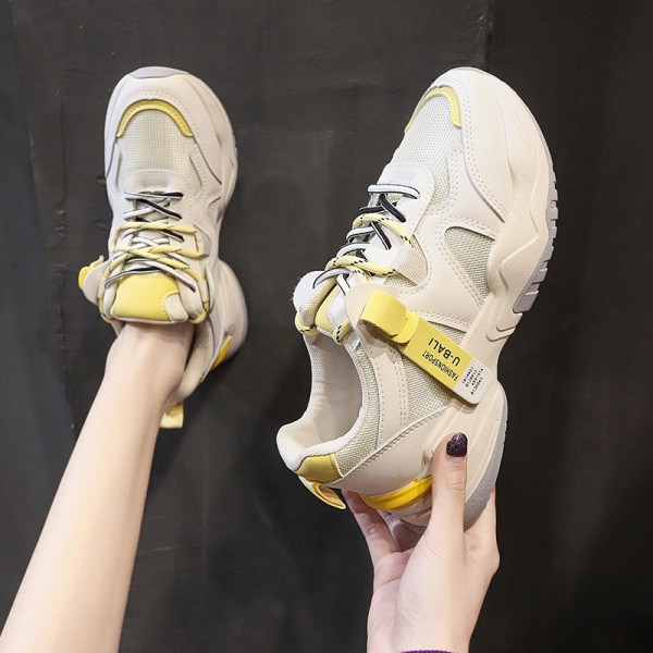 Alkalmi női tavaszi tornacipő színes eco bőr elemekkel