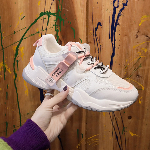 Alkalmi női tavaszi tornacipő színes eco bőr elemekkel