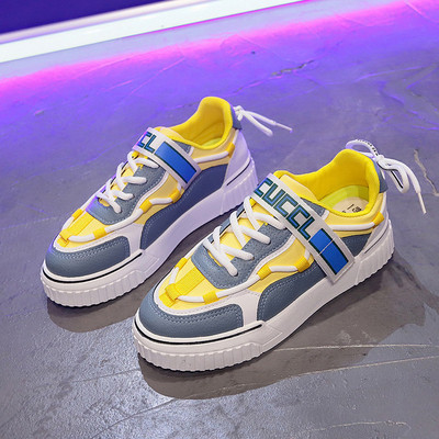 Modern női rugós tornacipő lapos talppal - öko velúrból