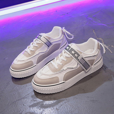 Modern női rugós tornacipő lapos talppal - öko velúrból