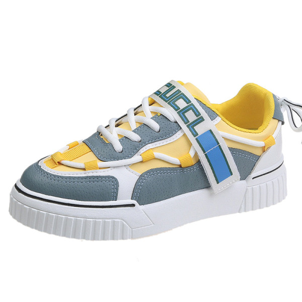 Modern női rugós tornacipő lapos talppal - öko velúrból