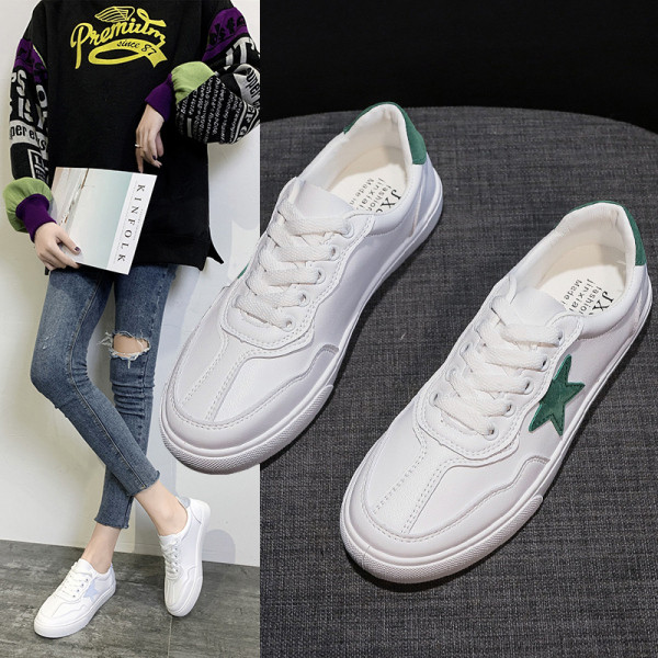 Kevadised valget värvi ökonahast lameda tallaga naiste tossud