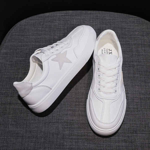 Kevadised valget värvi ökonahast lameda tallaga naiste tossud