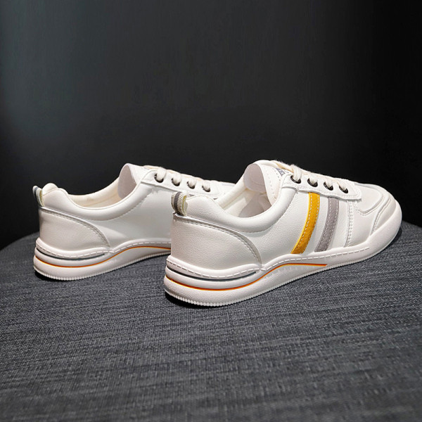 Naiste vabaaja tossud ökonahast värviliste triipude ja lameda tallaga