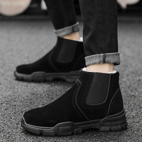 Öko-seemisnahast ja pehme voodriga meeste talvejalatsite uus mudel