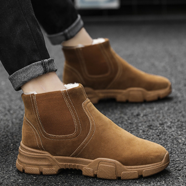 Öko-seemisnahast ja pehme voodriga meeste talvejalatsite uus mudel