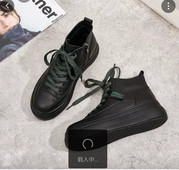 Musta värvi ökonahast lameda tallaga vabaaja naiste tossud