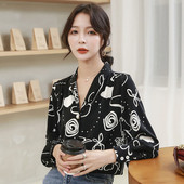 Új modell női ing klasszikus gallérral és gombokkal