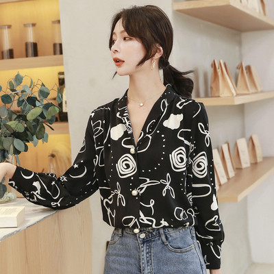 Új modell női ing klasszikus gallérral és gombokkal