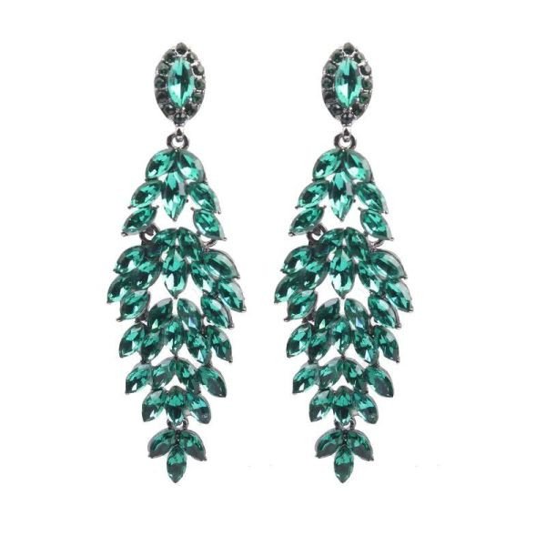 Moodsad naiste rippuvad värviliste kivikestega kõrvarõngad