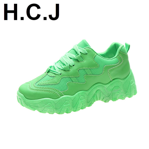 Alkalmi női tornacipő durva talppal, többféle neon színben