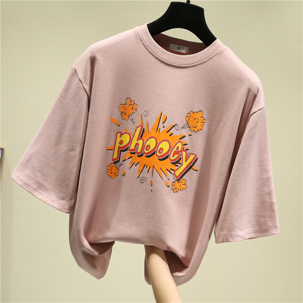 Modern női póló színes rátéttel és rövid ujjal