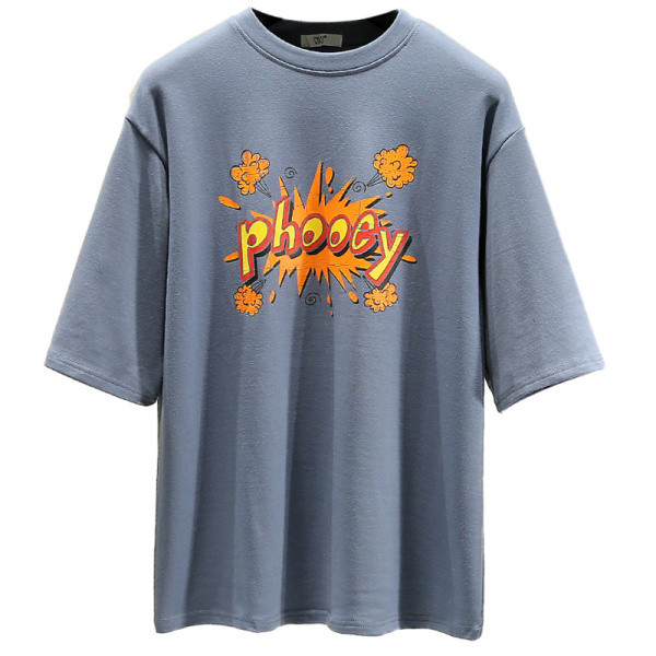 Modern női póló színes rátéttel és rövid ujjal