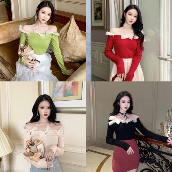 Allakäinud varrukatega ja tüllpaeltega naiste pluus