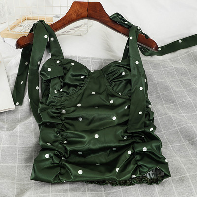 Modern női mellszoba pöttyökkel és húzózsinórral