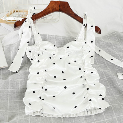 Modern női mellszoba pöttyökkel és húzózsinórral