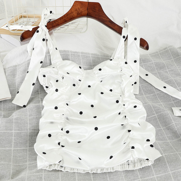 Modern női mellszoba pöttyökkel és húzózsinórral