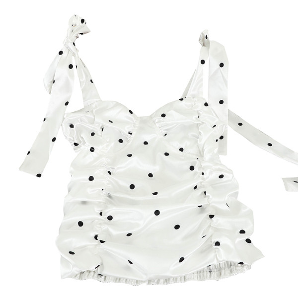 Modern női mellszoba pöttyökkel és húzózsinórral