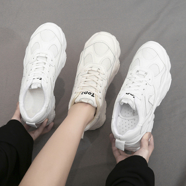 Νέο μοντέλο γυναικεία αθλητικά παπούτσια με σκληρή σόλα και κορδόνια