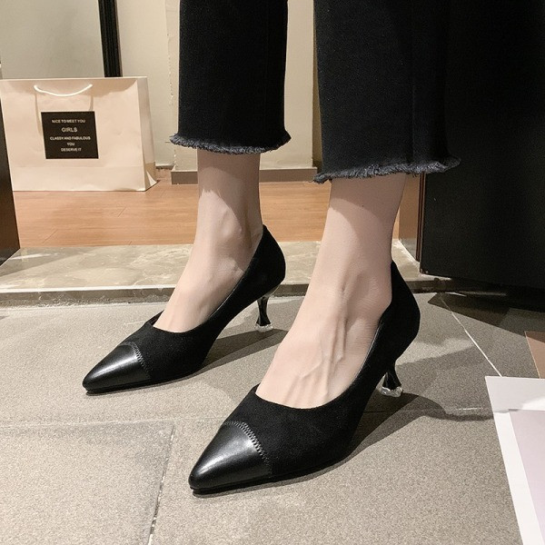 Uus mudel naiste kontsaga kingad öko seemisnahast terava otsaga mudelist